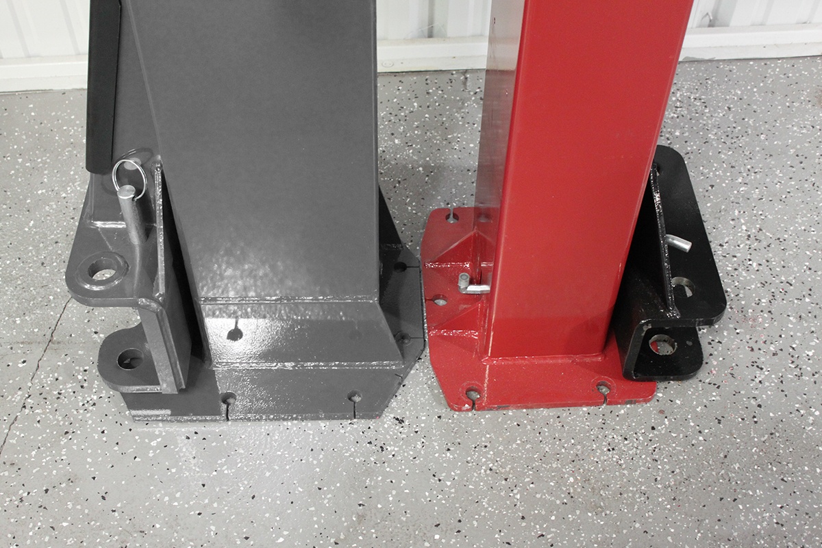 BendPak 2-Post Hoist Width Compared to Challenger E10